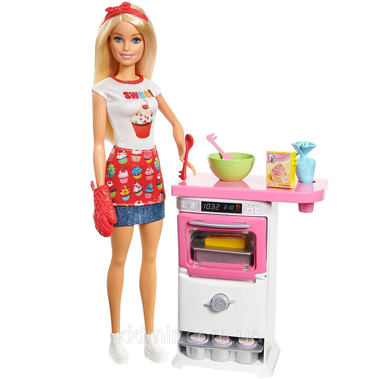 Лялька Барбі Кондитер Шеф-Кухар Блондинка Barbie Bakery Chef FHP57, фото 1