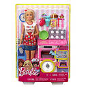 Лялька Барбі Кондитер Шеф-Кухар Блондинка Barbie Bakery Chef FHP57, фото 9