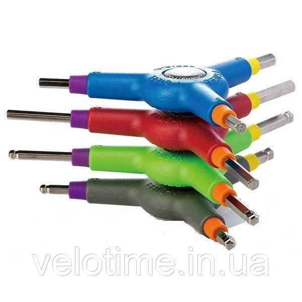 Ключ-шестигр. Fouriers Hex Wrench 80мм, 4/5/6мм, сталь 6150 (синій)