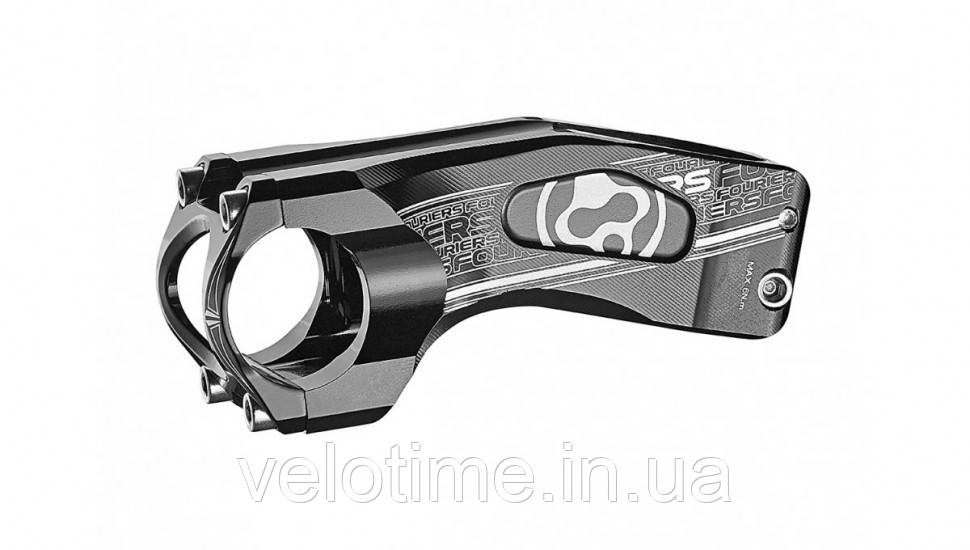 Винос керма Fouriers StashKing Di2 Full CNC алюмінієвий, -6град. 1-1 /4 (31.8x80мм, чорний.), фото 1