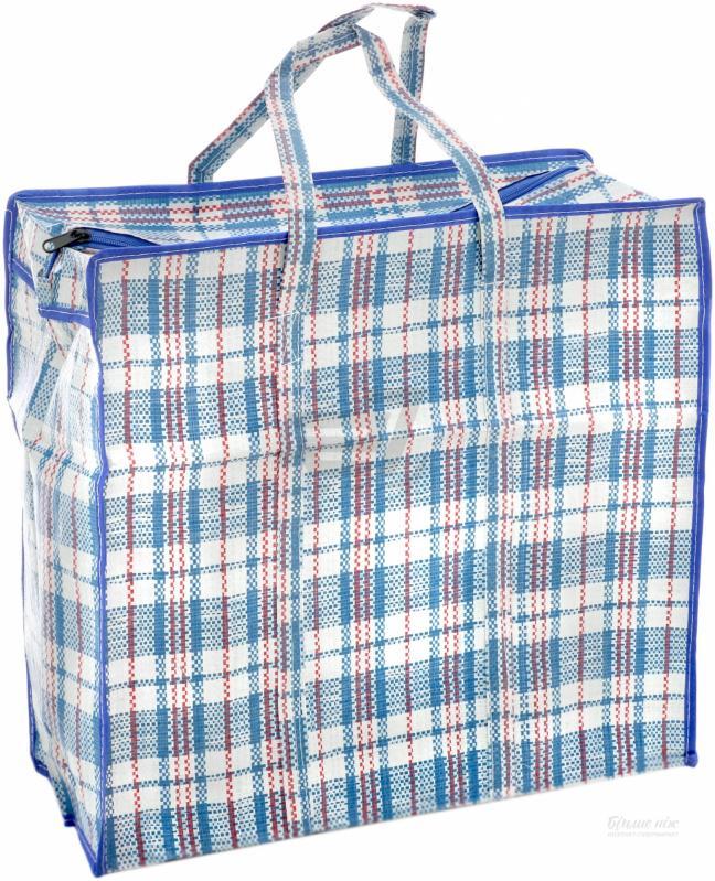Сумка поліпропіленова № 3 - 50 × 45 (дно 20 см) синя/чорна