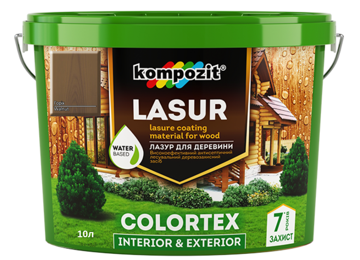 Лазур для дерева Kompozit Colortex горіх 10л