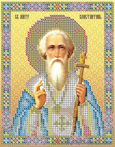 Схема для вишивання бісером Св. Костянтин А5 НВП-042 - фото 1 - id-p974842939