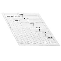Линейка для пэчворка ромб 60 градусов.