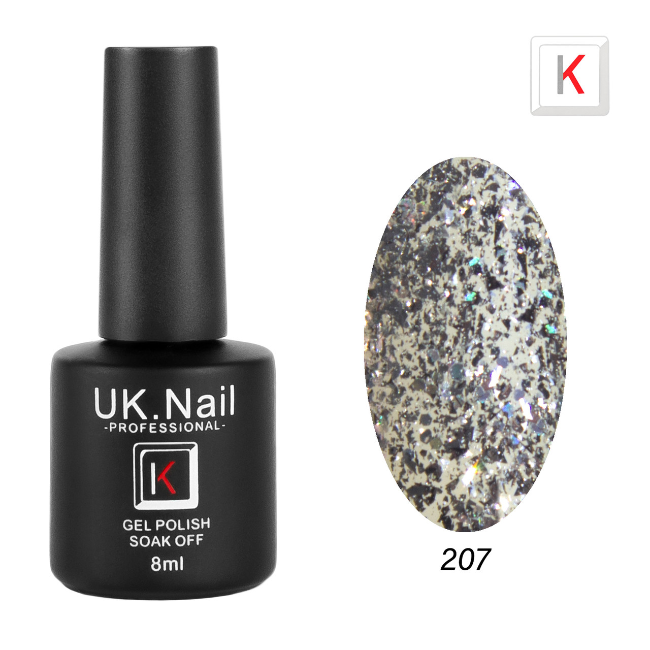 Гель-лаки UK.Nail 8 мл, №207