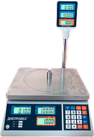 Весы торговые, 15 кг ВТД-Т2, РК дисплей, весы со стойкой торговые, весы магазинные, весы для продуктов