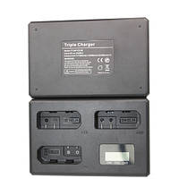 Зарядний пристрій Alitek LCD USB для трьох акумуляторів Canon LP-E8, фото 3