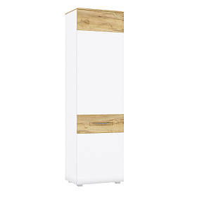 Пенал F 1Д у вітальню Camilla Дуб Крафт Золотий/ Білий Матовий Blonski