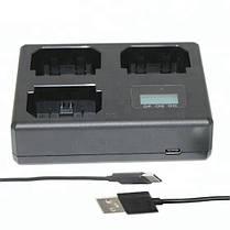 Зарядний пристрій Alitek LCD USB для трьох акумуляторів Canon LP-E6/LP-E6N, фото 3