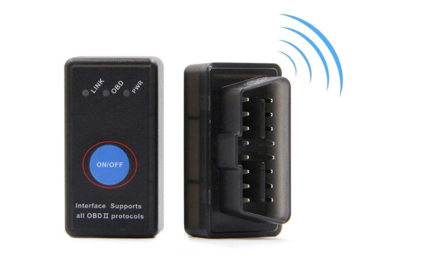 Діагностичний OBD2 сканер ELM327 mini Bluetooth 4.0 v1.5 чип PIC18F25K80 з кнопкою