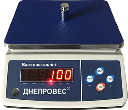 Фасувальні торгові ваги, 3 кг\20 г ВТД-ФД (F998-3ED), торгові ваги Днепровес, ваги на кухню, електронні кухонні ваги