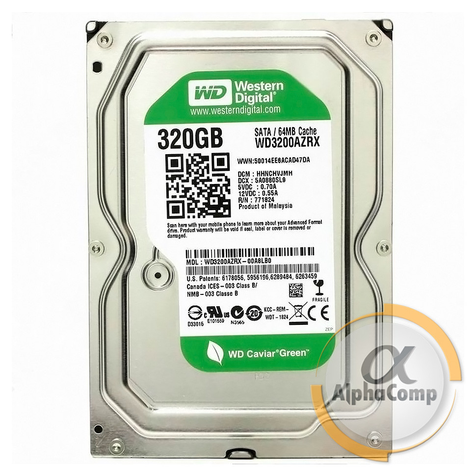 Жорсткий диск 3.5" 320 Gb WD WD3200AZRX (64Mb/Intellipower/SATAIII) БУ