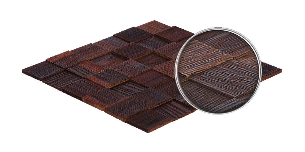 Настінна панель Tessera Дуб Thermo Wood Brushed 0.51