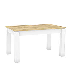 Стіл обідній L у вітальню Camilla Дуб Крафт Золотий/ Білий Матовий Blonski