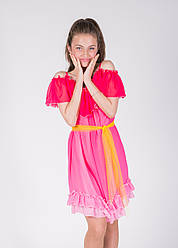 Шифоновое платье Nadine, Bright Alstrmeria 140, ярко розовый