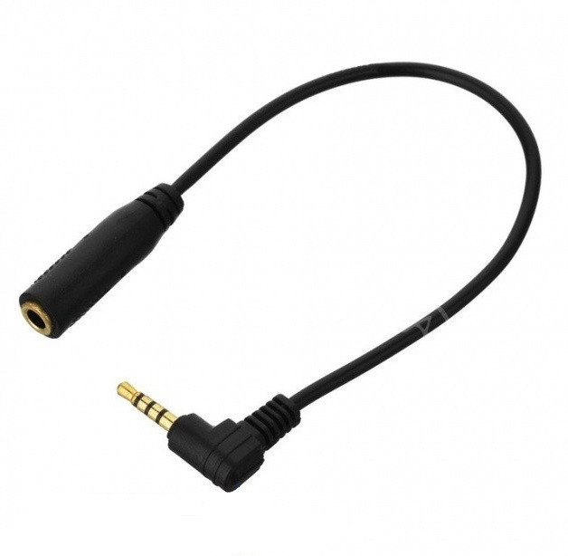 Кабель перехідник Alitek 2.5 мм jack M 4 pin на 3.5 мм jack F 3 pin
