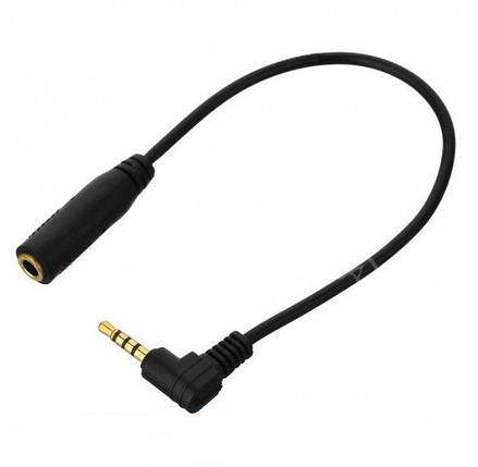 Кабель перехідник Alitek 2.5 мм jack M 4 pin на 3.5 мм jack F 3 pin, фото 1