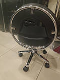 Стільчик майстра педикюру зі спинкою з короткою пневматикою, фото 3
