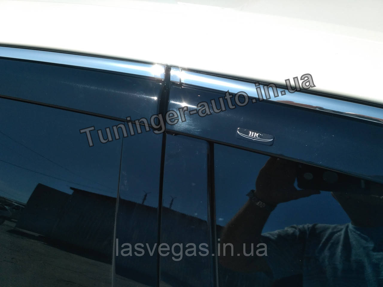 Вітровики з хромом, дефлектори вікон Toyota Camry 50 2011-2017 (HIC/Тайвань), фото 1