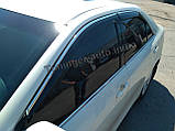 Вітровики з хромом, дефлектори вікон Toyota Camry 50 2011-2017 (HIC/Тайвань), фото 3