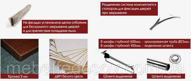 мебель стар дополнительная информация о шкафах купе