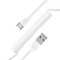 USB кабель Remax Radiance Pro Spring RC-117a Type-C, 1m white