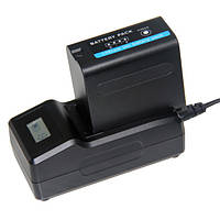 Зарядне посилене Alitek LCD для Sony NP-F970 / F750 / F550, NP-FM90 / FM50 / FM30, NP-FM500H / FM55H