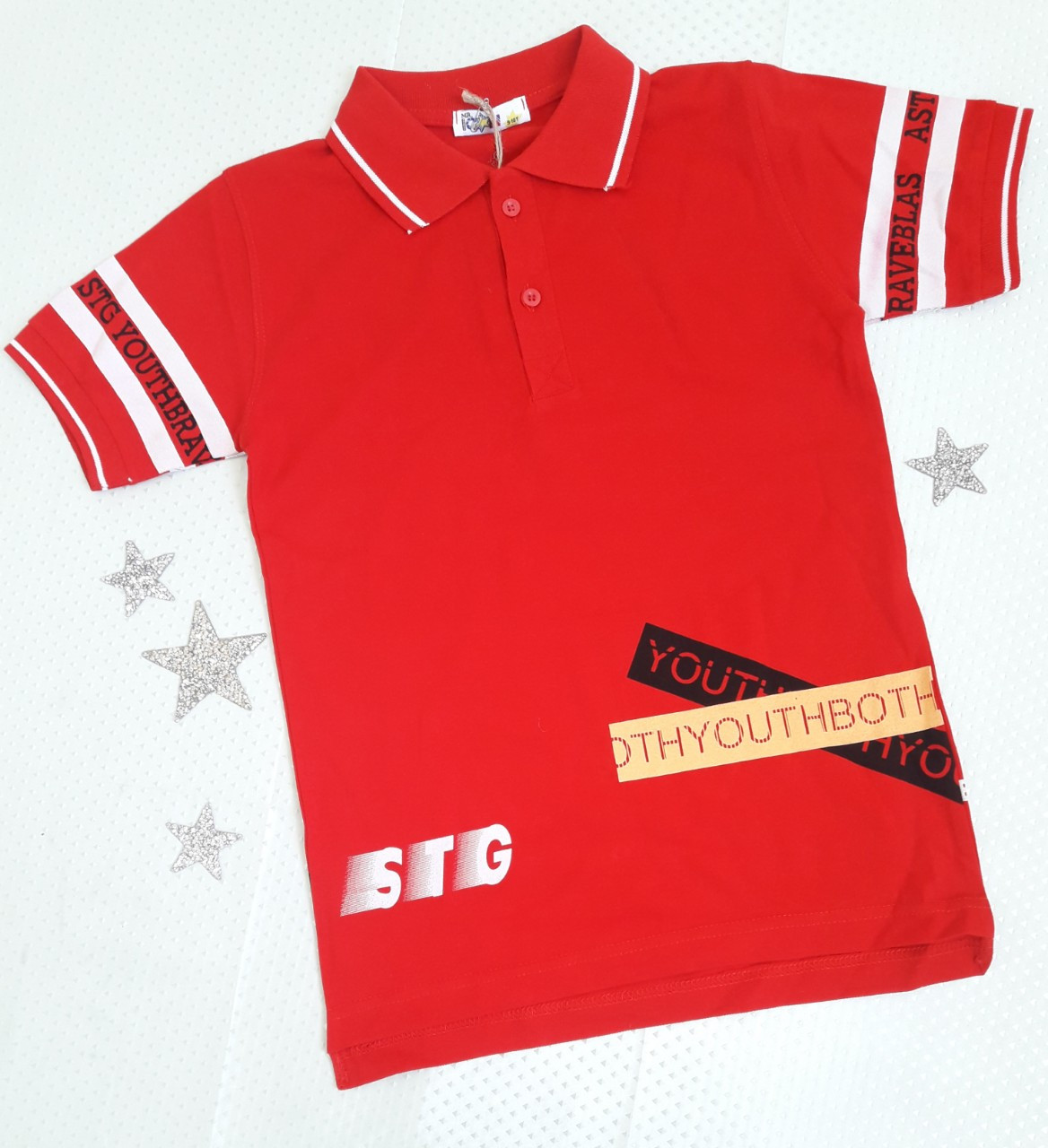 Футболка на хлопчика, р. 9-13 років, червоний