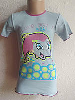 Дитяча бавовняна футболка Дельфін для дівчинки Donella