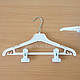 Пластмасові дитячі вішаки для одягу W-PYz35 білого кольору, довжина 350 мм, фото 6