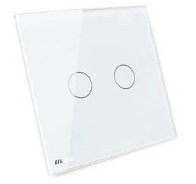 Скло накладка для механізмів Livolo (2 канали) Білий