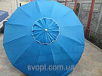 Зонт круглий (3м) з срібним напиленням на 16 пластикових спиць