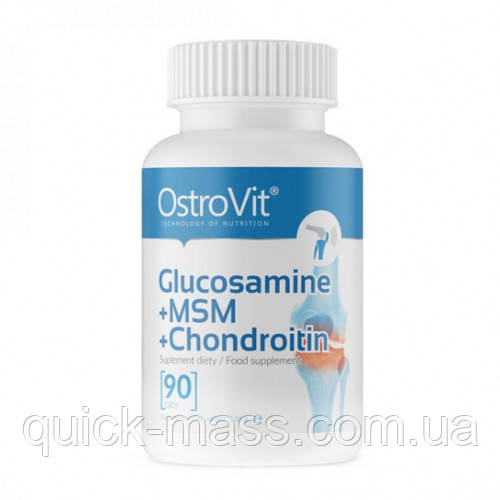 Хондропротектор OstroVit GLUCOSAMINE + MSM + CHONDROITIN 90tab