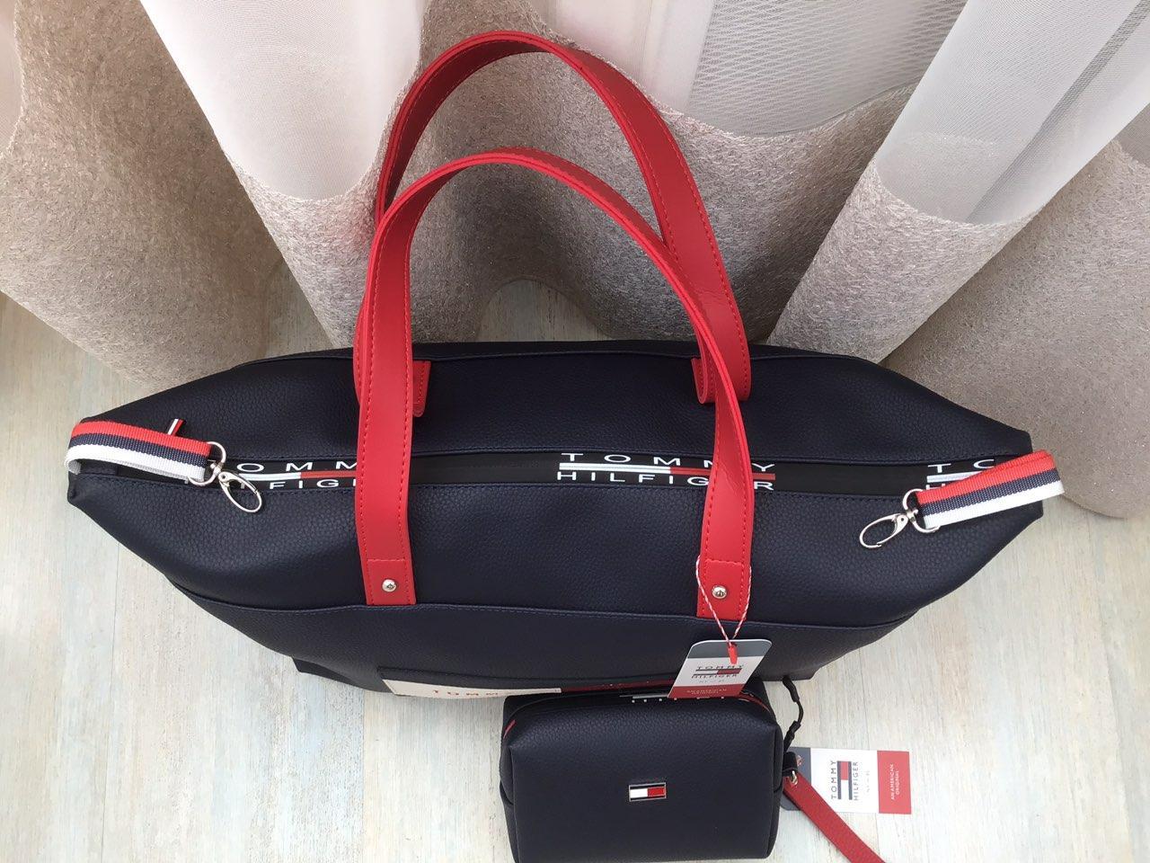 Спортивная сумка tommy hilfiger с косметичкой 2 черный и синий - фото 4 - id-p975212890