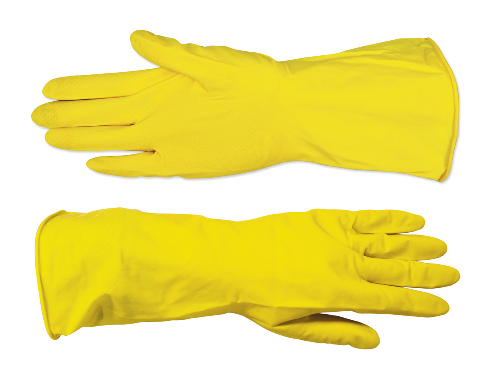 Перчатки хозяйственные Technics латексные желтые ХL (16-103) - фото 1 - id-p365885761