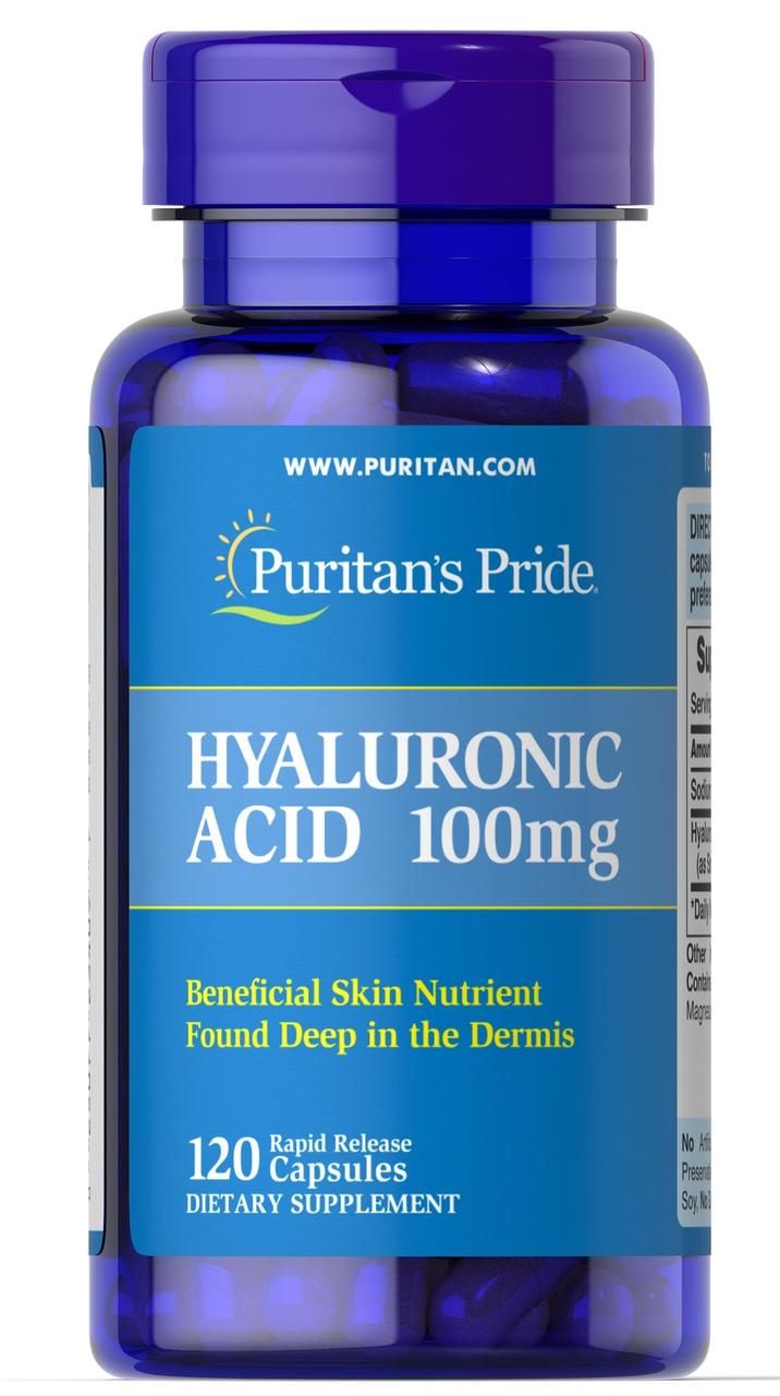 Puritan's pride Hyaluronic Acid 100 mg, Гіалуронова кислота (120 капс.)