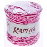 Рафия Bolis 5 мм 200 м 3 цвета (малиновый розовый белый)