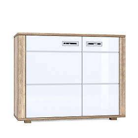 Комод L 2Д у спальню Davin Дуб Каньйон / Білий Глянець Blonski