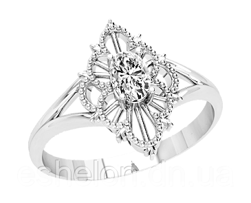 Каблучка жіноча срібна Irina, фото 1