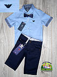 Темно-сині коттонові шорти для хлопчика, фото 8