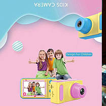 Дитячий фотоапарат із записуванням відео та з кольоровим екраном dvr baby camera V7 блакитний 150042, фото 3