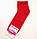 Шкарпетки жіночі червоного кольору занижені бавовняні, фото 2