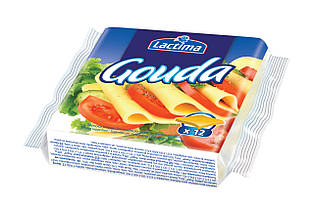Сир плавлений нарізаний Lactima Гауда , 130 гр