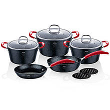 Набір посуду 10 предметів Stone Touch Line Black Berlinger Haus BH-1166N