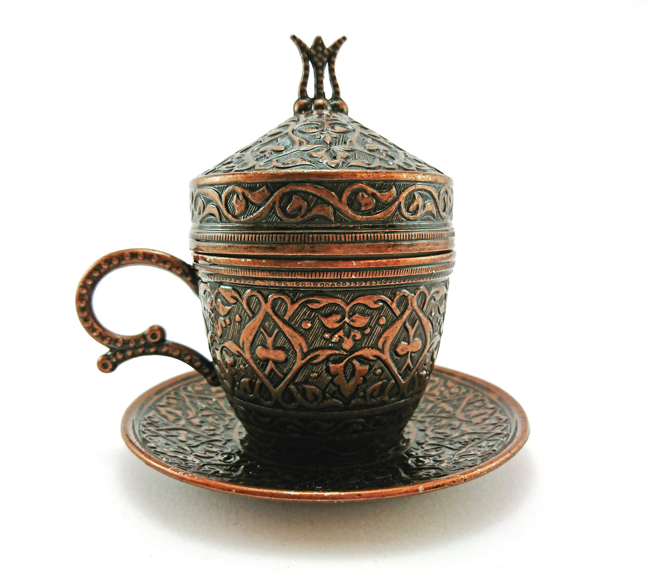 Турецкая чашка Демитассе для кофе 110 мл, цвет: медь
