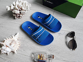 Чоловічі оригінальні шльопанці Rider (41-47) blue white сині з білим