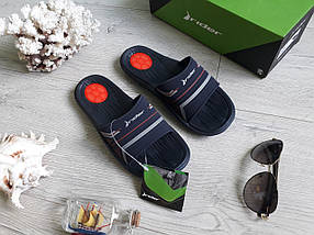 Чоловічі оригінальні шльопанці Rider (41-47) blue white сині з білим