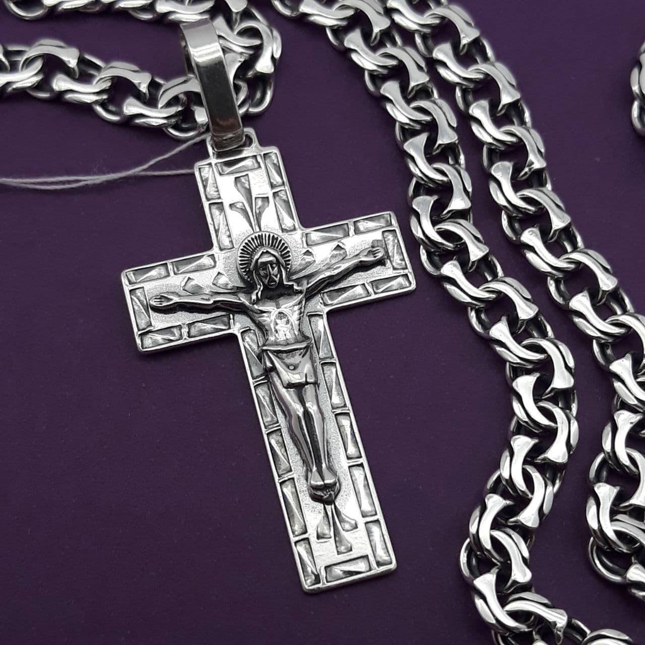 

Серебряный комплект Цепочка с крестиком серебро 925 пробы 550