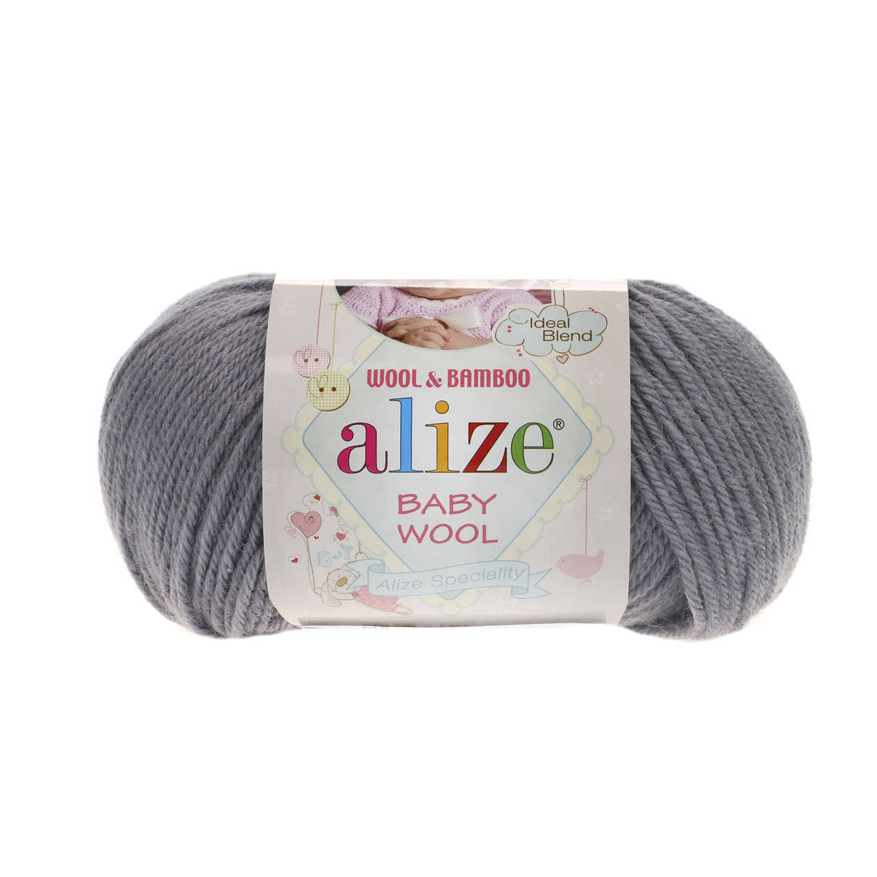 

Alize Baby Wool серый №119