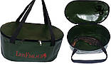 Складне Відро LionFish.sub Сумка для риболовлі, Охоти, Походів - Овальне, 32л ЖОВТОГО КОЛЬОРУ, фото 7